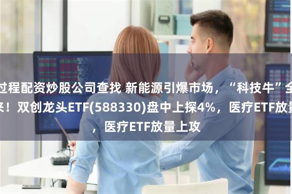 过程配资炒股公司查找 新能源引爆市场，“科技牛”全线归来！双创龙头ETF(588330)盘中上探4%，医疗ETF放量上攻